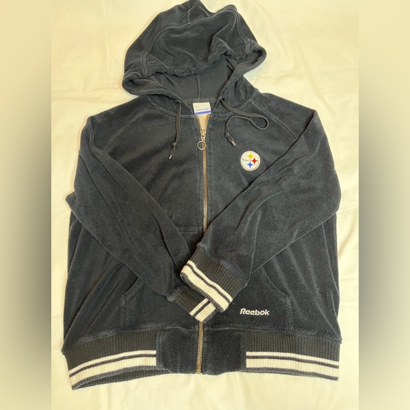 Reebok Youth NFL Pittsburg Steelers Velour Jacket. Size M - Picture 1 of 8